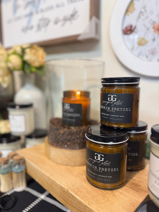 Pumpkin Pretzel Latte Jar Candle