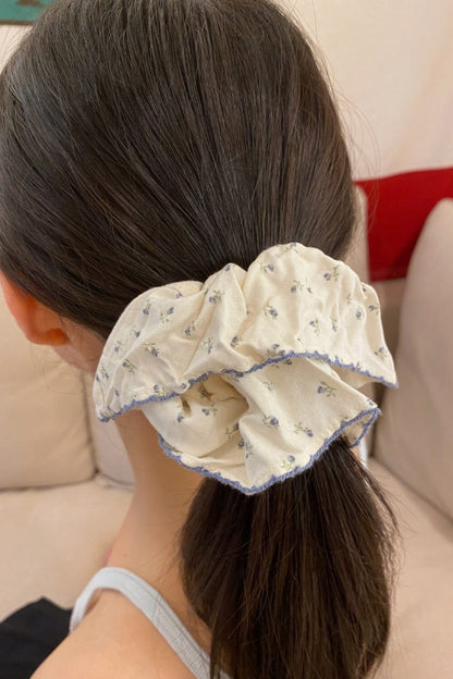 Floral Frill Scrunchie